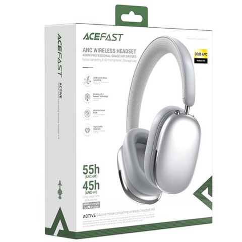 Накладні бездротові навушники Acefast H9 ANC Steel