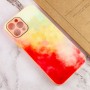 Чохол TPU+Glass Impasto abstract для Apple iPhone 12 Pro Max (6.7") Red yellow