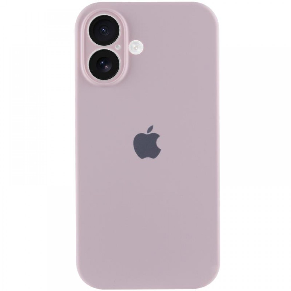 Чохол Silicone Case Full Camera Protective (AA) для Apple iPhone 16 (6.1") Рожевий / Chalk Pink