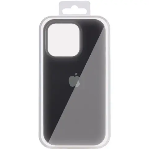 Чохол Silicone Case (AA) Logo with MagSafe для Apple iPhone 14 (6.1") Чорний / Black