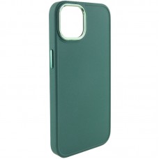 TPU чохол Bonbon Metal Style для Apple iPhone 12 Pro / 12 (6.1") Зелений / Army green