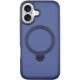 TPU+PC чохол Metal Buttons with MagSafe Colorful HQ Ring для Apple iPhone 16 (6.1") Dark Blue