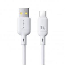 Дата кабель Baseus Silky Series OS Fast Charging USB to Type-C 100W (1m) (P10377703) Moon White