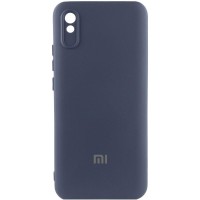 Чохол Silicone Cover Lakshmi Full Camera (AAA) with Logo для Xiaomi Redmi 9A Темно-синій / Midnight blue