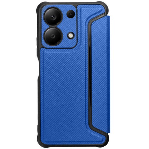 Шкіряний чохол-книжка GETMAN Razor (PU) для Xiaomi Redmi Note 13 4G Blue