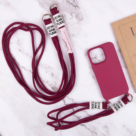 Чохол TPU two straps California для Apple iPhone 13 (6.1") Червоний / Rose Red