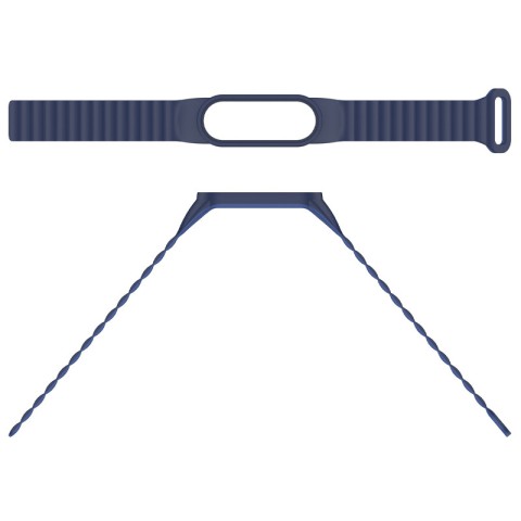 Ремінець Dual-color Magnetic для Xiaomi Mi Band 7/6/5/4/3 Navy Blue / Blue