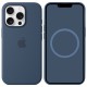 Чохол Silicone case (AAA) with Magsafe and Animation (button) для Apple iPhone 16 Pro (6.3") Denim