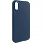TPU чохол Bonbon Metal Style для Apple iPhone XS Max (6.5") Синій / Cosmos blue