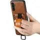 Шкіряний чохол Wallet case and straps для Samsung Galaxy S24+ Коричневий / Brown