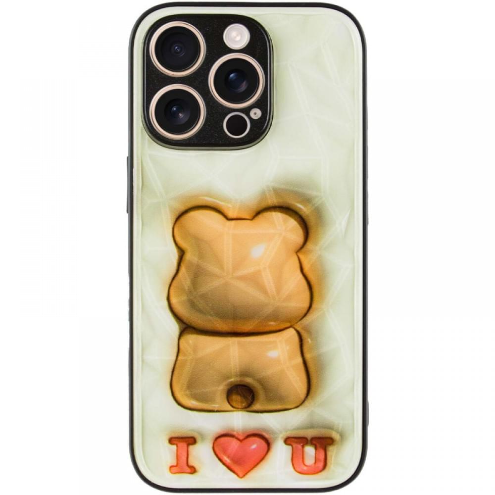TPU+PC чохол Prisma Fluffie для Apple iPhone 16 Pro (6.3") Bear