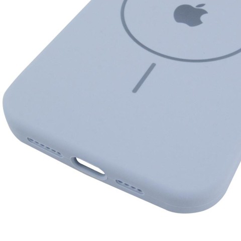 Чохол Silicone Case Full Protective (AA) V2 with MagSafe для Apple iPhone 16 Pro (6.3") Блакитний / Lilac Blue