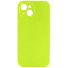 Чохол Silicone Case Full Camera Protective (AA) NO LOGO для Apple iPhone 14 (6.1") Кислотно-зелений / Acid Green