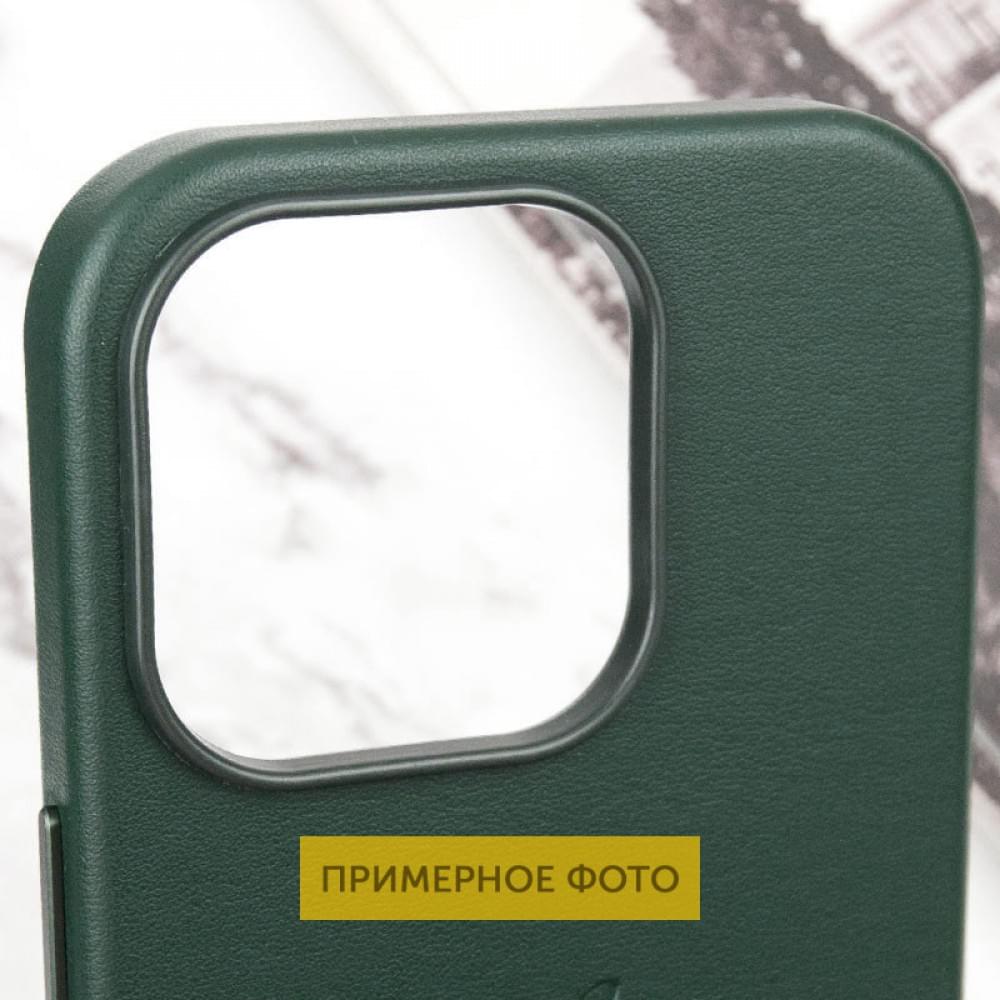 Кожаный чехол Leather Case (AAA) with MagSafe and Animation для Apple iPhone 16 (6.1")