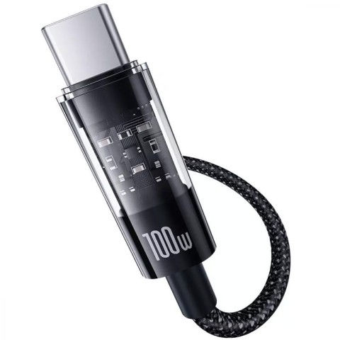 Дата кабель Baseus Gem Fast Charging Type-C to Type-C 100W (1m) (P10373000111) Cluster Black