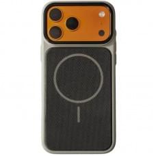 Чохол TPU TechWoven Hybrid with MagSafe для Apple iPhone 16 Pro (6.3") Grey / Black