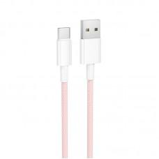 Дата кабель Borofone BX117 Source USB to Type-C 3A (1m) Pink