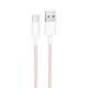 Дата кабель Borofone BX117 Source USB to Type-C 3A (1m) Pink