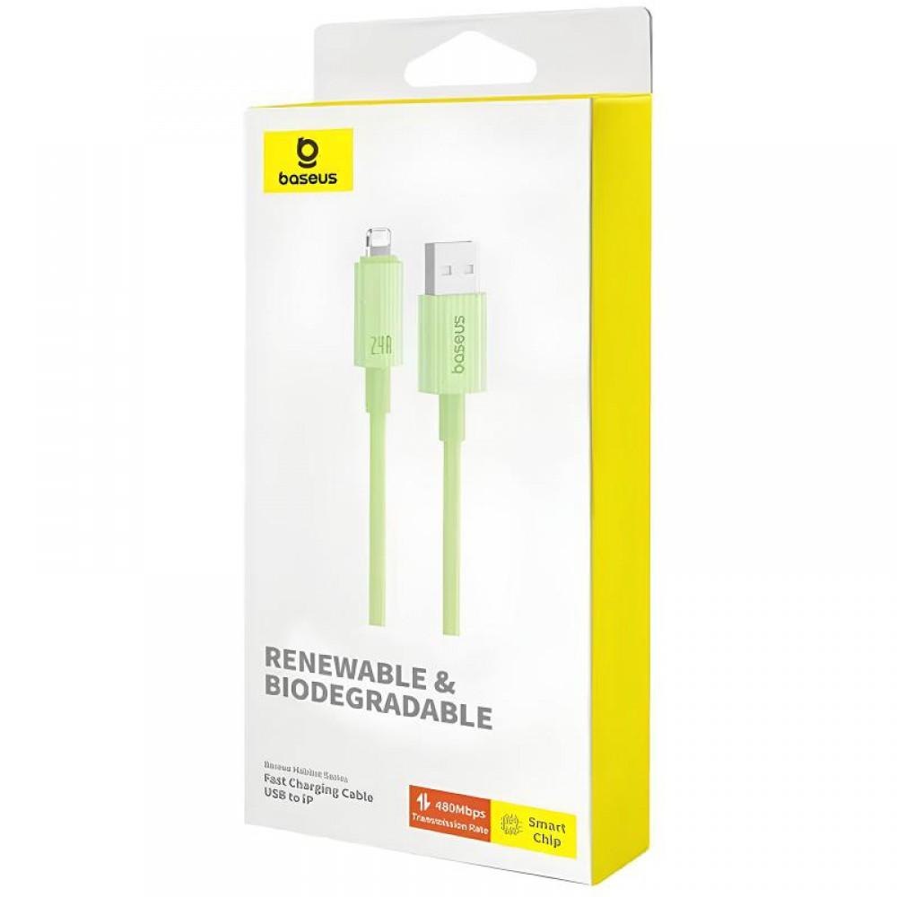 Дата кабель Baseus Habitat Series Fast Charging USB to Lightning 2.4A (2m) (P10360200) Natural Green Дата кабель Baseus Habitat Series Fast Charging USB to Lightning 2.4A (2m) (P10360200) Natural Green