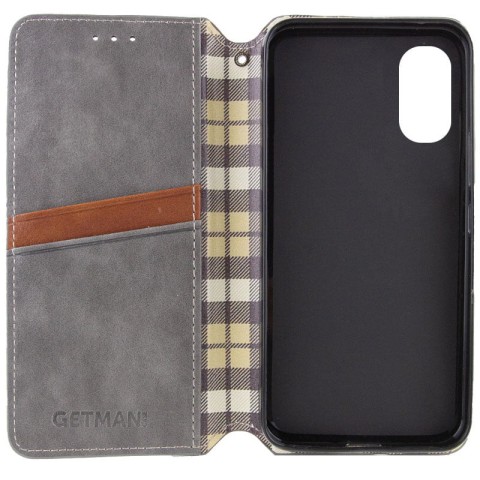 Шкіряний чохол-книжка GETMAN Cubic (PU) для Oppo A58 4G Сірий