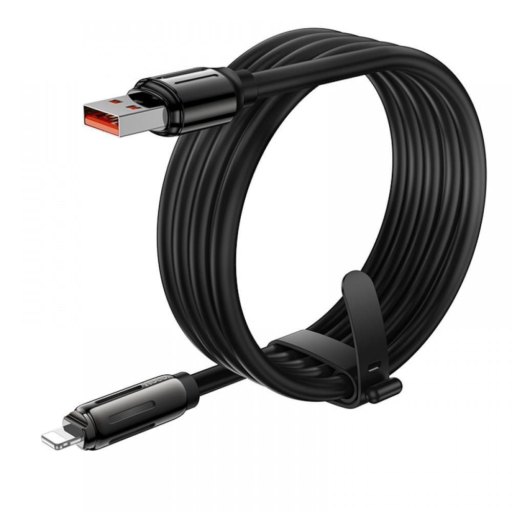Дата кабель Hoco U136 Prize USB to Lightning 2.4A (1.2m) Black