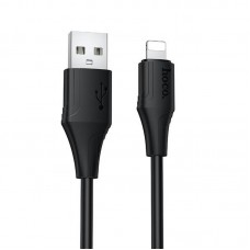 Дата кабель Hoco X124 Bien silicone USB to Lightning 2.4A (1m) Black