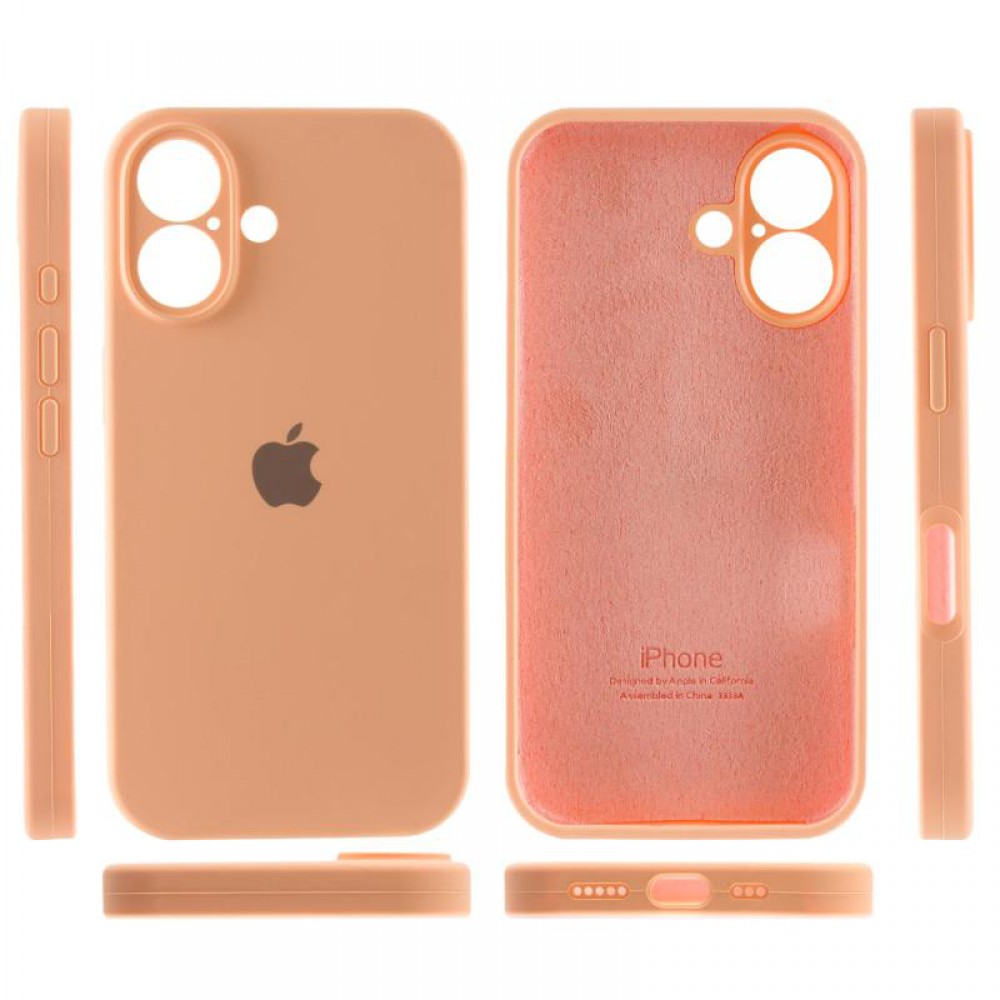 Чохол Silicone Case Full Camera Protective (AA) для Apple iPhone 16 Plus (6.7") Помаранчевий / Cantaloupe