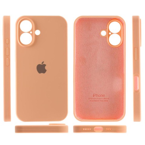 Чохол Silicone Case Full Camera Protective (AA) для Apple iPhone 16 Plus (6.7") Помаранчевий / Cantaloupe