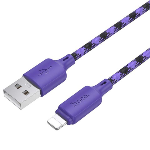 Дата кабель Hoco X116 Meridian USB to Lightning 2.4A (1m) Gradient Purple Mix