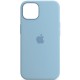 Чохол Silicone case (AAA) with Magsafe and Animation для Apple iPhone 13 (6.1") Блакитний / Blue Fog