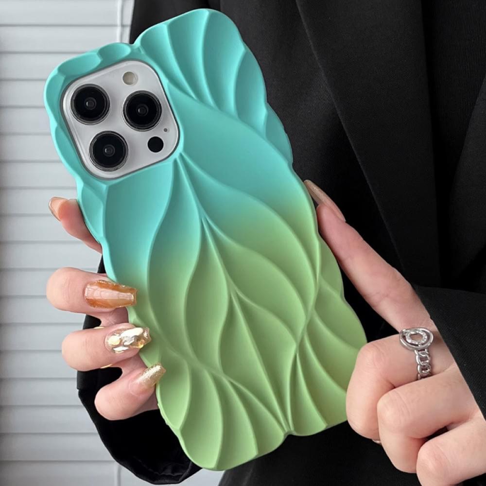 TPU чохол Leaf для Apple iPhone 15 Pro (6.1") Marine Green / Mint