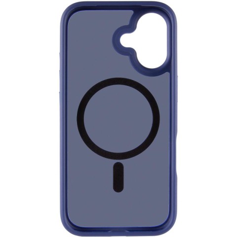 TPU+PC чохол Metal Buttons with MagSafe для Apple iPhone 17 (6.3") Синій / Navy Blue