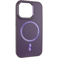 Шкіряний чохол SnapCase with MagSafe для Apple iPhone 13 / 14 (6.1") Dark Purple