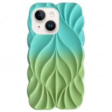TPU чохол Leaf для Apple iPhone 14 / 13 (6.1") Marine Green / Mint