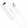 Перехідник Hoco UA22 Acquire USB ethernet adapter (100 Mbps) White