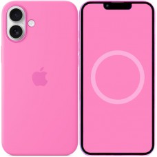 Чохол Silicone case (AAA) with Magsafe and Animation для Apple iPhone 16 (6.1") Peony