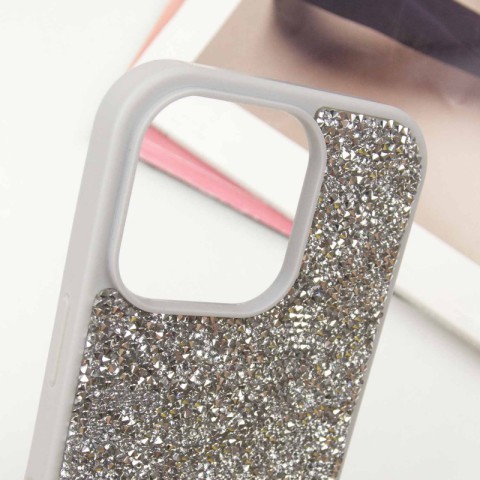TPU чохол Bling World Rock Diamond для Apple iPhone 14 Pro (6.1") Срібний