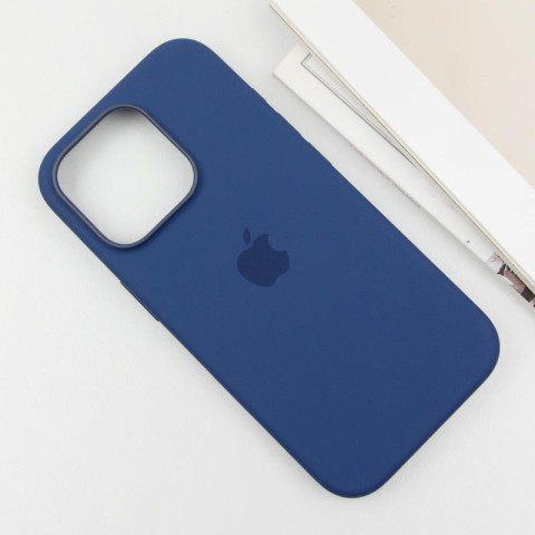 Чохол Silicone case (AAA) with Magsafe and Animation (button) для Apple iPhone 16 Pro Max (6.9") Denim
