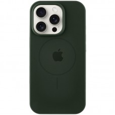 Чохол Silicone Case Full Protective (AA) with MagSafe для Apple iPhone 16 Pro (6.3") Зелений / Dark Olive