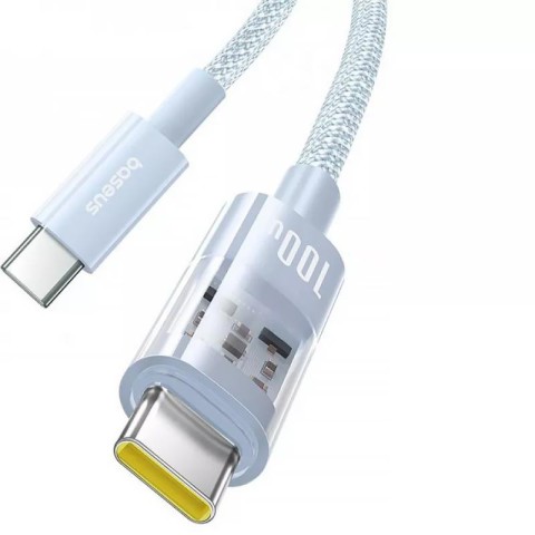 Дата кабель Baseus Gem Fast Charging Type-C to Type-C 100W (2m) (P10373000111-01) Blue
