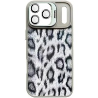 Чохол TPU+PC Wild Leopard with MagSafe and Lens для Apple iPhone 17 Pro (6.3") Grey