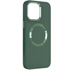 TPU чохол Bonbon Metal Style with MagSafe для Apple iPhone 14 Plus (6.7") Зелений / Pine green