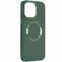 TPU чохол Bonbon Metal Style with MagSafe для Apple iPhone 14 Plus (6.7") Зелений / Pine green