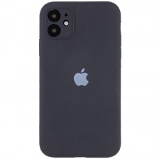 Чохол Silicone Case Full Camera Protective (AA) для Apple iPhone 12 (6.1") Сірий / Dark Gray