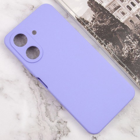 Чохол TPU GETMAN Liquid Silk Full Camera для Xiaomi Redmi 13C / Poco C65 Бузковий / Dasheen