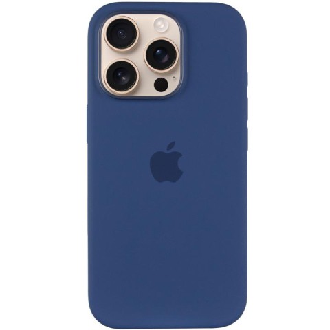 Чохол Silicone case (AAA) with Magsafe and Animation (button) для Apple iPhone 16 Pro Max (6.9") Denim