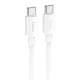 Дата кабель Hoco X96 Hyper Type-C to Type-C 60W (1m) White