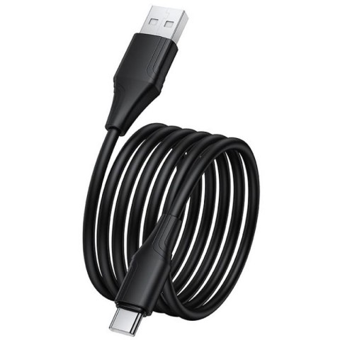 Дата кабель Hoco X124 Bien silicone USB to Type-C 3A (1m) Black