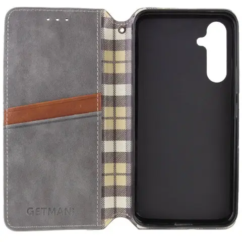 Шкіряний чохол-книжка GETMAN Cubic (PU) для Samsung Galaxy A16 4G/5G Сірий