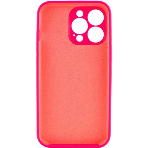 Чохол Silicone Case Full Camera Protective (AA) NO LOGO для Apple iPhone 14 Pro (6.1") Рожевий / Barbie pink